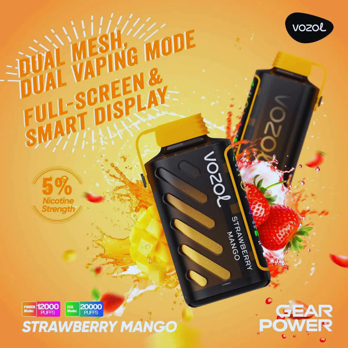 Vozol Gear Power 20000 Puffs Disposable Vape In Dubai