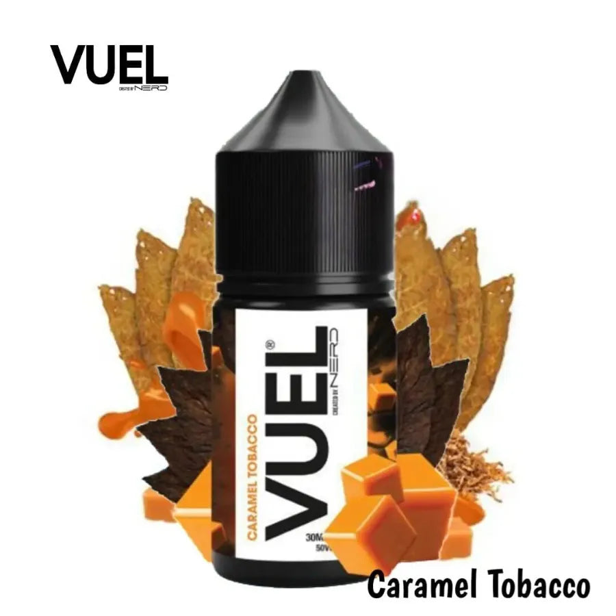 Caramel Tobacco  - VUEL Nerd Salt-Nic 30ml E-juice Created by Fraxlabs Nerd In Dubai, UAE 