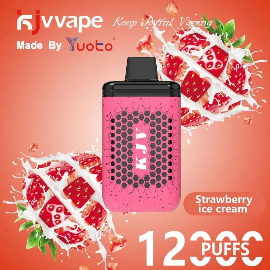 Strawberry Ice Cream  - YUOTO KJV 12000 Puffs Disposable Vape 50mg in Dubai, UAE