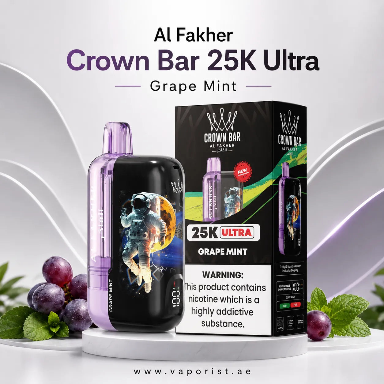 Grape Mint Flavor Alt Nu 8000 Puffs Disposable Vape