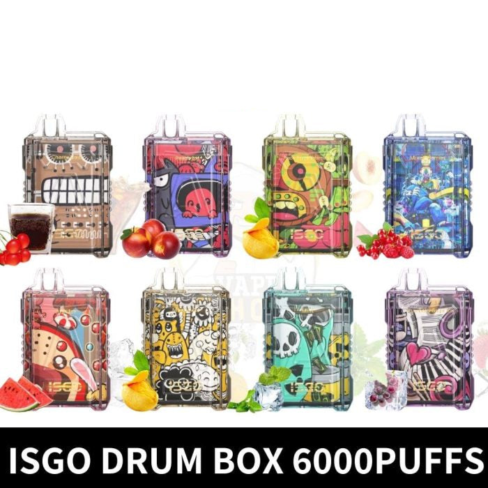 ISGO Drum Box Disposable 6000 Puffs 5% Rechargeable Vape