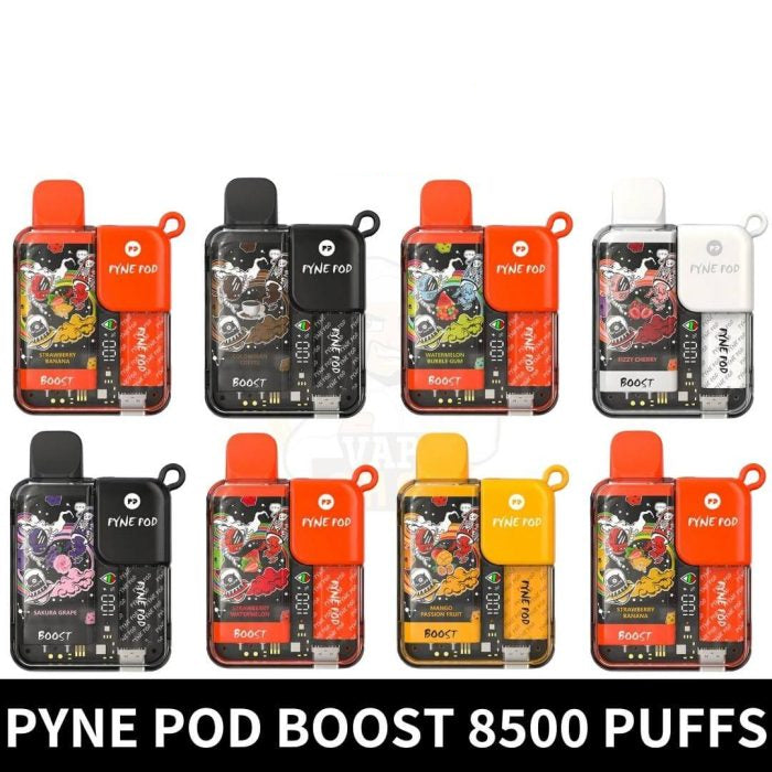 PYNE POD BOOST 8500 PUFFS 5% NICOTINE RECHARGEABLE VAPE IN DUBAI