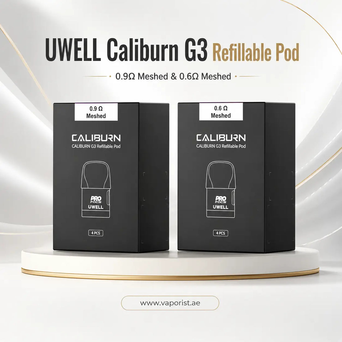 black UWELL Caliburn G3 refillable pod 