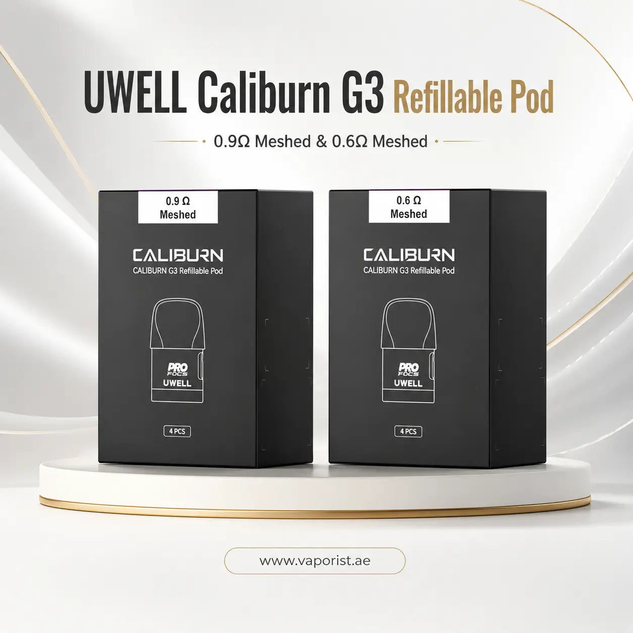 black UWELL Caliburn G3 refillable pod 
