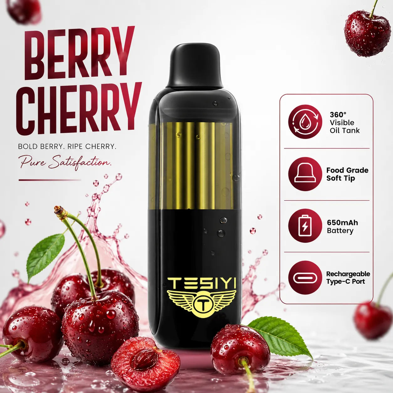 black gold TESIYI Berry Cherry vape 
