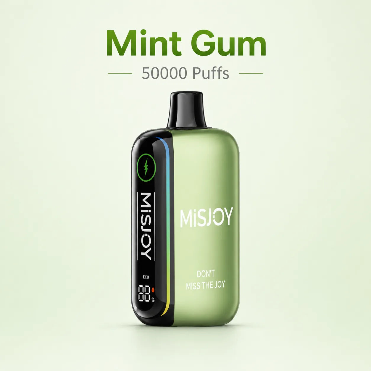 MISJOY Beta 50000 Puffs Mint Gum disposable vape with fresh mint flavour