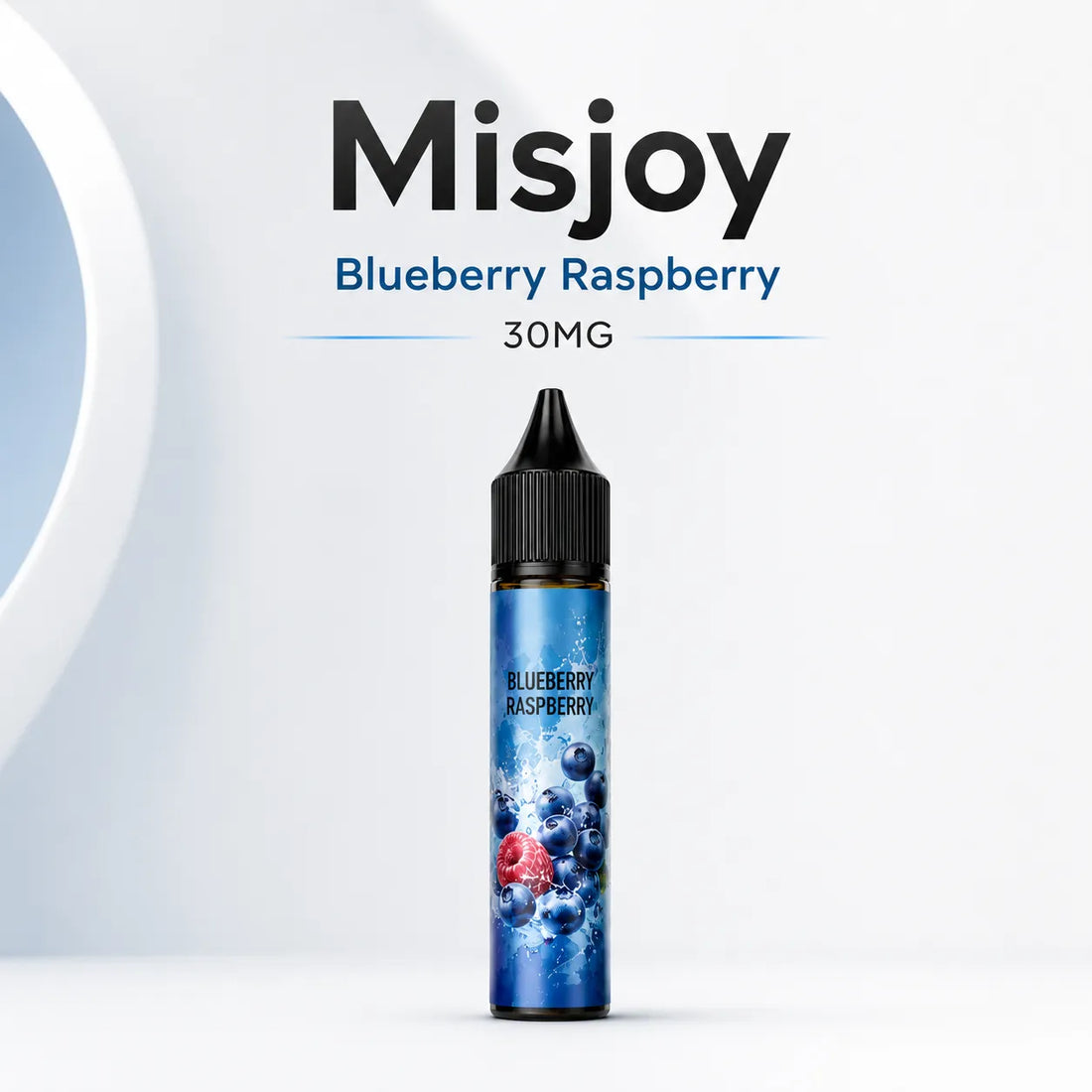 MISJOY Premium Salt Nicotine 30mg Blueberry Raspberry 30ml e-liquid bottle