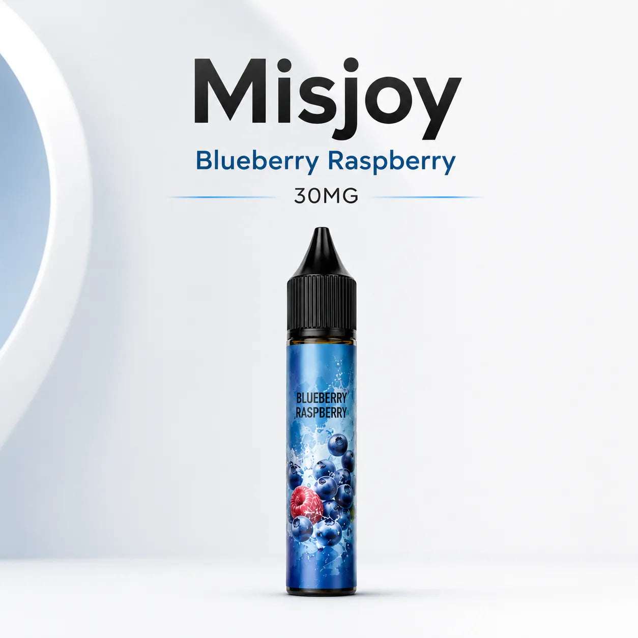 MISJOY Premium Salt Nicotine 30mg Blueberry Raspberry 30ml e-liquid bottle