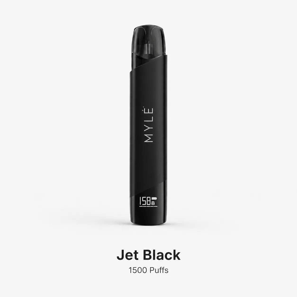 MYLE V5 Meta Pod System Device in Jet Black with LCD screen and Type-C charging