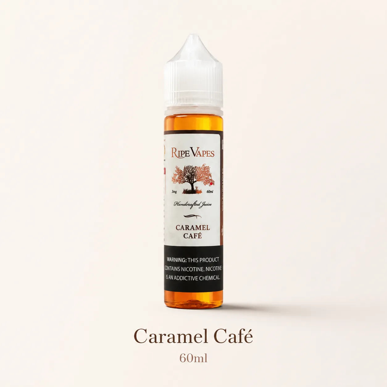Ripe Vapes 60ml Caramel Cafe e-liquid bottle